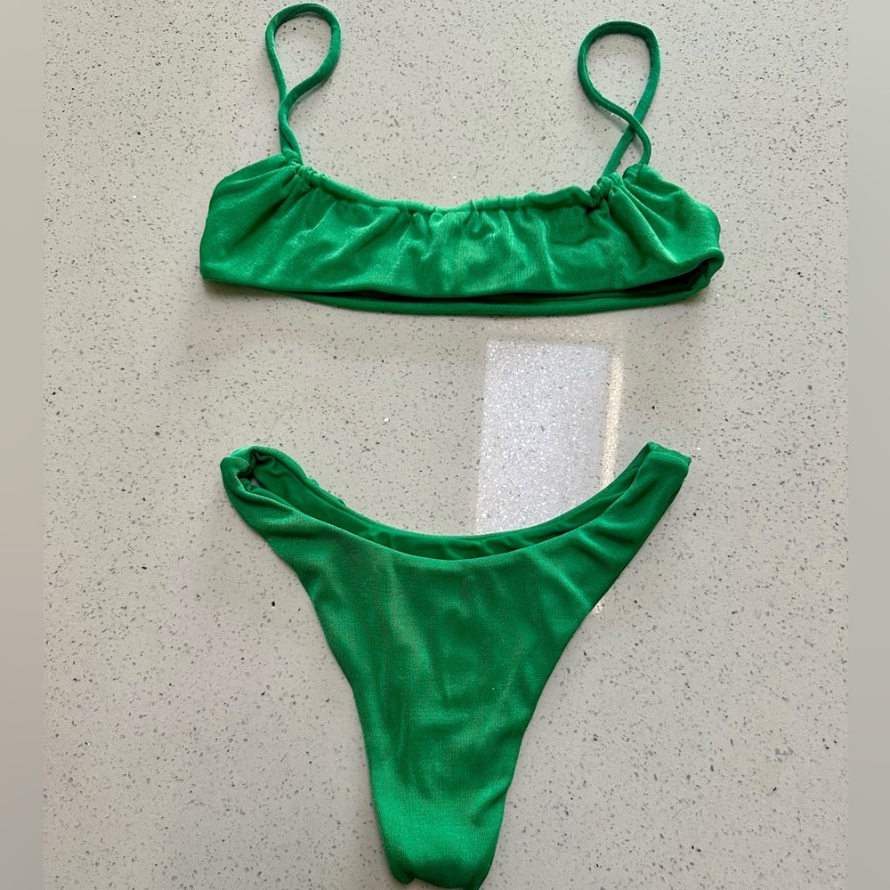 WITH JEAN Green bikini set,XS